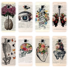 Phone Case For Samsung Galaxy C5 C7 C9 Pro Soft Silicone Skull Flower Heart Eye Anatomy Skeleton Back Cover For Samsung C5 C7 C8 2024 - buy cheap