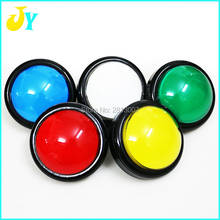 Free shipping 100mm large size illuminate push button with 5V LED and microswitch for game machine Red DJ push button 2024 - buy cheap