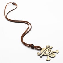 Длинное ожерелье из натуральной воловьей кожи с подвеской-цепочкой в стиле аниме «пират» 2024 - купить недорого