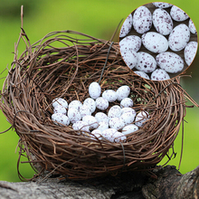Modelos de ovos miniatura para jardim, 6 peças, 1 ninho, fada, artesanato, acessórios diy, ovos de simulação 2024 - compre barato