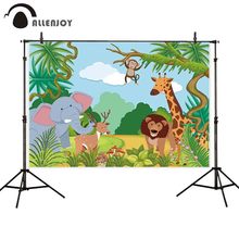Allenjoy фон для фотосъемки с изображением животных из зоопарка детский пейзаж декорация фотосессия студийный фон 2024 - купить недорого