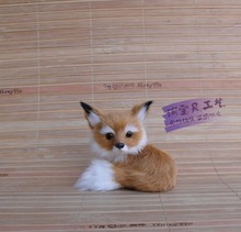 Simulação de pele de raposa modelo 9x7x7cm, ornamento de decoração de casa, brinquedo de raposa marrom, presente h1455 2024 - compre barato