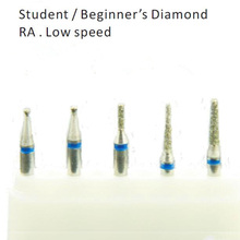 Kit de fresas de baja velocidad para estudiantes de odontología, herramientas de pulido compuesto de cerámica, Diamante RA para principiantes, 50 piezas (10 cajas) 2024 - compra barato