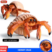 Oenux Sea Life Animals Hermit Crab Soldier Crab Model Simulation Ocean Life Crab PVC Action Figures Educational Toy For Kid Gift 2024 - buy cheap