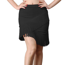 Green Fringe Bodycon Pencil Skirts Tassel High Waist Women Stretch Sheath Ladies Ballroom Latin Dance Skirt Jupe Saias Plus Size 2024 - buy cheap