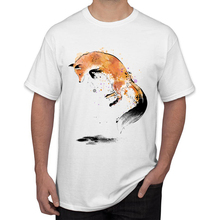 TEEHUB-Camiseta con zorros rojos para hombre, camisa Hipster Vintage de manga corta con cuello redondo, informal, novedad de 2019 2024 - compra barato