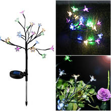 Solar Power Cherry Flower LED Light Outdoor Garden Yard Lawn Landscape Lamp hot sale #20190321 2024 - buy cheap