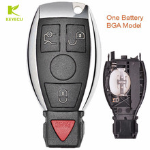 KEYECU New Replacement Remote Key Shell Case Fob 3+1 Button for Mercedes-Benz BGA + Uncut Blade 2024 - buy cheap