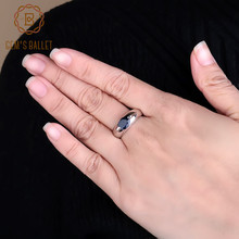 Женское кольцо с драгоценными камнями, ювелирные украшения из серебра 925 пробы с натуральным голубым сапфиром 1,66 карата на свадьбу 2022 - купить недорого