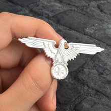 New Mode Style German Military Eagle Gold Silver Color Brooches Badges Lapel Pin Brooches Cap Cockade Men's Jewelry Gifts 2024 - buy cheap