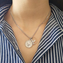 L & P подлинное ожерелье из стерлингового серебра 925 пробы, винтажное ожерелье с подвеской в виде монет и крестов, ювелирные изделия для юбилейной вечеринки для женщин, подарки 2024 - купить недорого