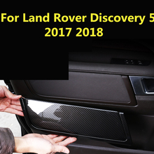 Carbon Fiber Door trim panel interior door panel decoration stickers piano black For Land Rover Discovery 5 2017 2018 2024 - buy cheap