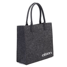 500pcs/lot Custom Eco Friendly Felt Shopping Bag with Leather Handle Assorted Colors Customized LOGO Printing 2024 - buy cheap