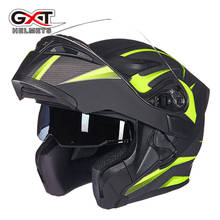 GXT flip up motorcycle helmet double lense full face helmet Casco Racing Capacete with inner sun visor can put bluetooth headset 2024 - buy cheap