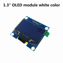 Новый 5 шт./лот 1,3 "OLED модуль белого цвета 128X64 1,3 дюймов OLED ЖК-дисплей светодиодный модуль для 1,3" IIC I2C общаться 2024 - купить недорого
