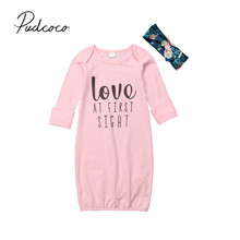 2019 Autumn Winter Baby Sleeping Bag Newborn Infant Baby Girl Sleeping Gown Swaddle Pajamas Coming Home Long Sleeve Outfits Pink 2024 - buy cheap