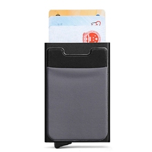 Men Aluminum Wallet With Back Pocket ID Card Holder RFID Blocking Mini Slim Metal Wallet Automatic Pop up Credit Card Coin Purse 2024 - buy cheap