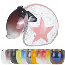 12 colors bubble visor high quality outdoor retro motorcycle helmet sun shield EVO  motorcycle helmet protective shield 2024 - buy cheap
