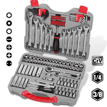 LISM Car Repair Tool 140 pcs Socket Set Car Repair Tool Ratchet Torque Wrench Combo Tools Kit Auto Repairing Tool Set 2024 - buy cheap