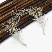 Nova moda nupcial strass grinalda hairband cristal bela folha ramo headpiece tiara coroa casamento jóias de cabelo 2024 - compre barato