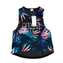 Women Printed Yoga Tops Fitness Running Breathable Vest Sports Gym Mesh Tank Top Sport Clothing 2024 - buy cheap