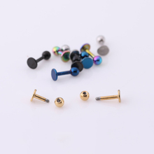 5 Piece Small Earrings Medical Titanium Steel Stud Earring Punk Rod Flat T-Type Screws Male Ear Nail Piercing Jewelry Women 2024 - buy cheap