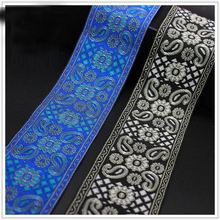 10yards 5cm wide National Wind Lace Accessories Black Blue Jacquard Lace Ribbon decorative clothes fabric DIY handmade apparel 2024 - buy cheap