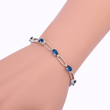 Pulseras de zirconia azul para mujer, diseño único, de alta calidad, color blanco nuevo, joyería de moda, TBS960A, 2017 2024 - compra barato