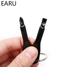 1 Set Stainless Steel Mini EDC Multifunction Screwdriver Key Shape Slotted Screwdrivers Keychain Pocket Repair Tool 2024 - buy cheap