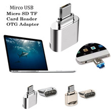 Leitor de cartão Usb 3.1 Liga Mirco USB Micro SD TF Leitor de Cartão Adaptador OTG para Android Telefones l1015 #1 2024 - compre barato