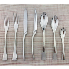 Shiny Luxury Silver Cutlery Stainless Steel Dinnerware Set Coffee Teaspoon Fork Silverware Creative Dinner Set Steak Knife Forks 2024 - buy cheap