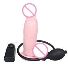 Adaner Big Vibrating Inflatable Dildo 7.5 Inch Soft Realistic Suction Cup Penis with Vibrator, Sex Toys for Woman, Sex Products 2024 - buy cheap