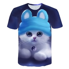 2018 New Cool T-shirt Men/Women 3d Tshirt Print cute kitten Short Sleeve Summer Tops Tees T shirt Male M-5XL 2024 - buy cheap