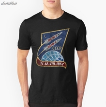 Russia CCCP 1962 Yuri Gagarin T-Shirt Men Male Brand Clothing Custom Short Sleeve Shirt Soviet Cosmonaut Tees Tops 2024 - buy cheap