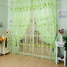 Fashion New Voile Curtain Chic Room Tulip Flower Sheer Curtain Home Decoration 2024 - buy cheap