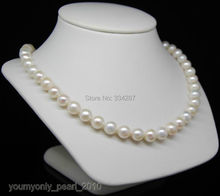 New natural freshwater pearlsl 7-8mm AAA+ white pearl necklaces 18" 2024 - buy cheap