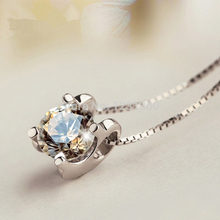 Новое модное женское ожерелье из стерлингового серебра с цирконием, высококачественное ожерелье из стерлингового серебра 925 пробы длиной 45 см 2024 - купить недорого