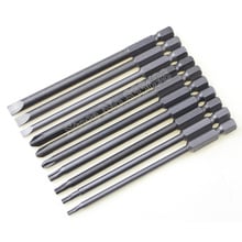 One Set Magnetic Torx Screwdriver Bit Slotted PH2 Head Phillips Screwdriver Hex Shank 1/4" Driver Bits Tools 100mm 2024 - buy cheap