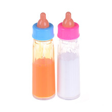 2019 novo 2 cores 18 Polegada acessórios da boneca mágica garrafa de leite alimentação 14cm garrafa jogar casa brinquedos 2024 - compre barato