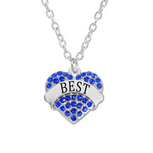 Yiwu Factory New Fashion Rhinestone Best Friends Best Mom Dad Friendship Charms Necklaces 2024 - buy cheap