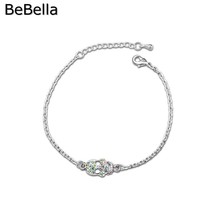 BeBella hiphop skeleton skull crystal bracelet made with genuine Czech crystals for girls Christmas gift 2024 - buy cheap