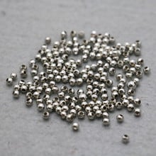 500PCS  Wholesale DIY beads  Round beads button Silver-plate for Bracelet Necklace Machining metal parts Jewelry Making Design 2024 - buy cheap