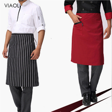 VIAOLI new Wholesale prices Kitchen Aprons Half-length Long Waist Apron Catering Chefs Waiters Uniform Chef accessories waitres 2024 - buy cheap