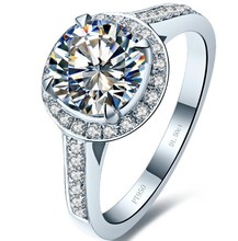 1.5Ct классическое кольцо с бриллиантом для женщин обручальное кольцо Твердое Серебро 925 пробы высокое качество ювелирное изделие 2024 - купить недорого
