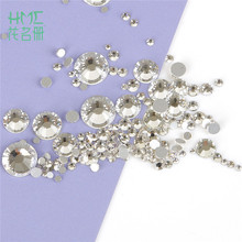 Newest SS3-SS40 Clear Crystal White Crystal AB 3D Nail Art Sewing & Fabric Garment Rhinestones Flatback Rhinestones Glitter Gems 2024 - buy cheap
