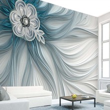 3d Creative Embossed Abstract Flower Stripe Line Photo Wallpaper Art Wall Decor Home Wall Papers Flower Mural Murales De Pared 2024 - buy cheap