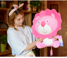 large 50cm cartoon pink lion plush toy sunflower design cute lion soft doll throw pillow Christmas gift s2501 2024 - buy cheap