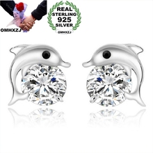 OMH wholesale Fashion jewelry crystal dolphins 925 sterling silver Stud earrings YS12 2024 - buy cheap