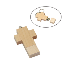 Специальное предложение деревянный крест флэш-накопитель ручка для ключей USB 2,0 карта памяти U диск флэш Usb креативная Расширенная память 2024 - купить недорого