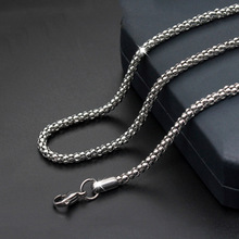 Collar de acero inoxidable europeo cadena estilo coreano cadena Simple cadena gargantilla collares 2mm 2,5mm 3,2mm 2024 - compra barato